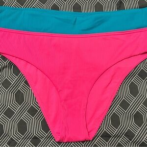 Vibrant Pink and Teal Bikini Bottoms